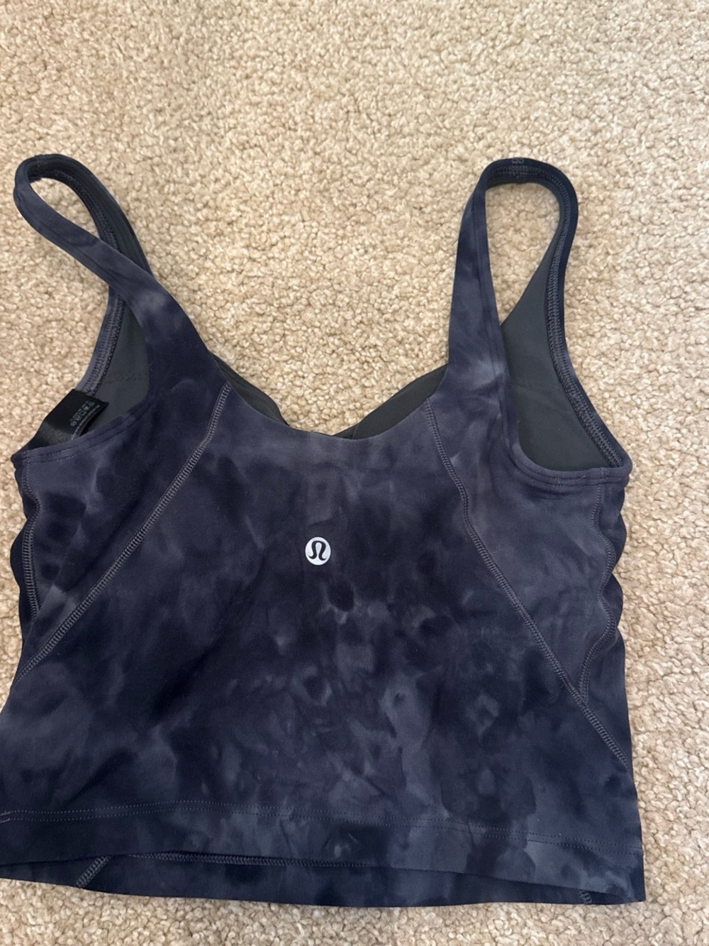 lululemon align tank top athletica Black Tie-Dye Sports Bra Tank